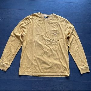 Authentic Stussy unisex women men long sleeve tshirt yellow size small